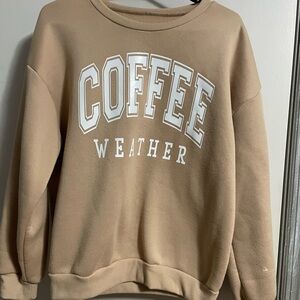 SHEIN Coffee Weather Beige Sweater